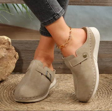 Xajzpa Large Size 42 Baotou Half Slippers for Women Spring Summer Shoes New Fashion Casual Solid Lightweight Outside Wear Slipper